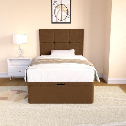 Lima Kids Ottoman Divan Bed - Mocca Plush Velvet