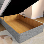 Lima Kids Ottoman Divan Bed - Silver Chenille