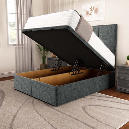Lima Ottoman Divan Bed - Charcoal Chenille