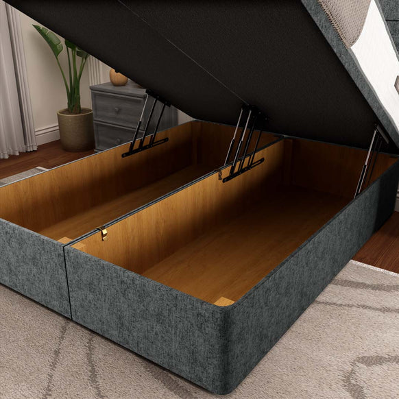 Lima Ottoman Divan Bed - Charcoal Chenille