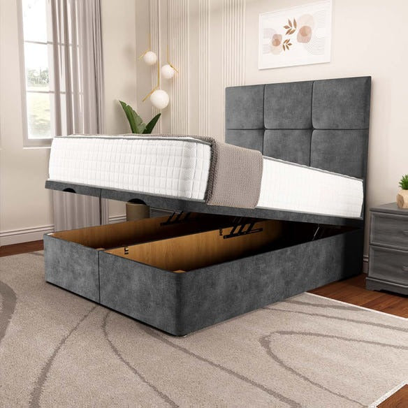 Lima Ottoman Divan Bed - Charcoal Coniston