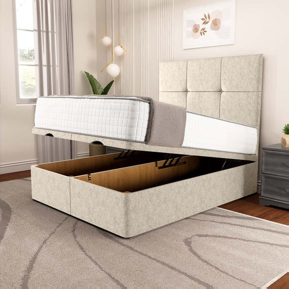 Lima Ottoman Divan Bed - Cream Chenille