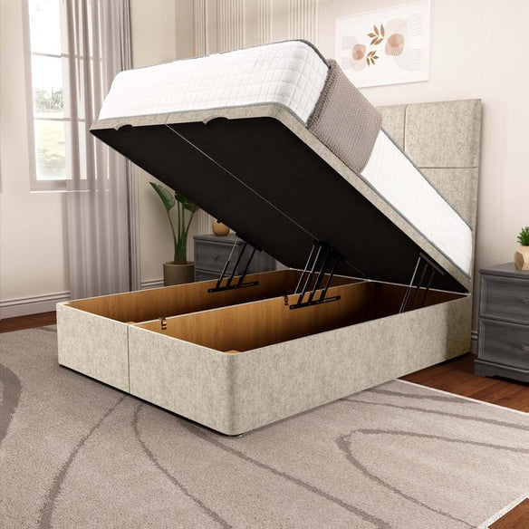 Lima Ottoman Divan Bed - Cream Chenille