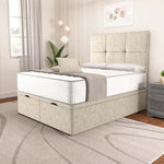 Lima Ottoman Divan Bed - Cream Chenille