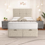 Lima Ottoman Divan Bed - Cream Chenille