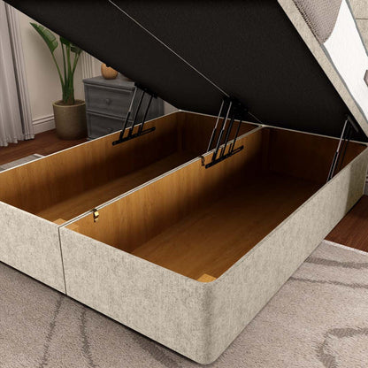Lima Ottoman Divan Bed - Cream Chenille