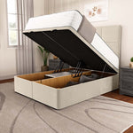 Lima Ottoman Divan Bed - Cream Plush Velvet