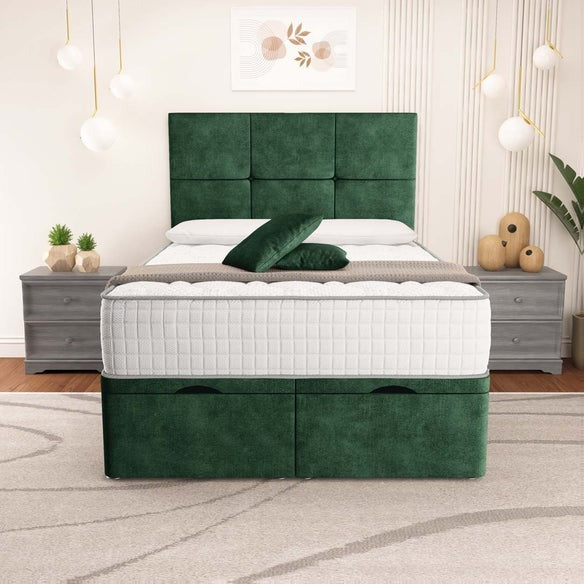 Lima Ottoman Divan Bed - Emerald Coniston