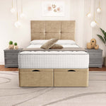 Lima Ottoman Divan Bed - Mink Plush Velvet