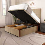 Lima Ottoman Divan Bed - Mink Plush Velvet