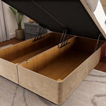 Lima Ottoman Divan Bed - Mink Plush Velvet