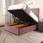 Lima Ottoman Divan Bed - Pink Plush Velvet