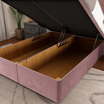 Lima Ottoman Divan Bed - Pink Plush Velvet
