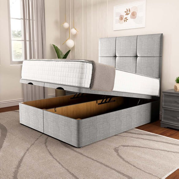 Lima Ottoman Divan Bed - Silver Linoso