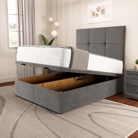 Lima Ottoman Divan Bed - Slate Grey Naples