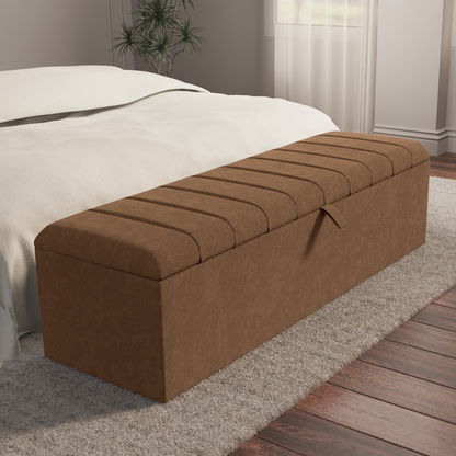 Lisbon Ottoman Storage Box - Mink Naples