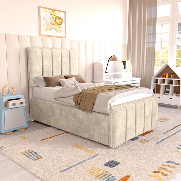 Lisbon Kids Upholstered Bed - Almond Coniston