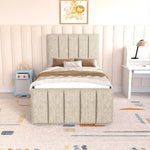 Lisbon Kids Upholstered Bed - Cream Chenille