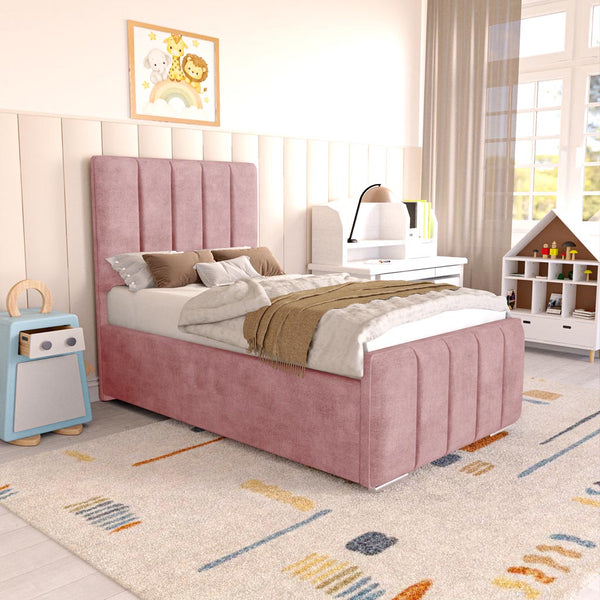 Lisbon Kids Upholstered Bed - Pink Coniston