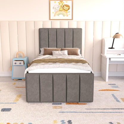 Lisbon Kids Upholstered Bed - Slate Grey Naples