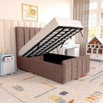 Lisbon Kids Upholstered Ottoman Bed - Mauve Naples