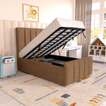 Lisbon Kids Upholstered Ottoman Bed - Mink Naples