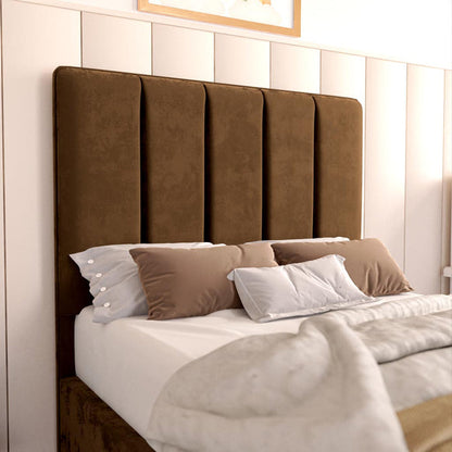 Lisbon Kids Upholstered Ottoman Bed - Mocca Plush Velvet