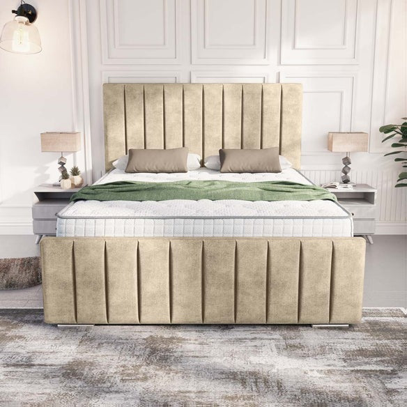 Lisbon Upholstered Bed - Almond Coniston