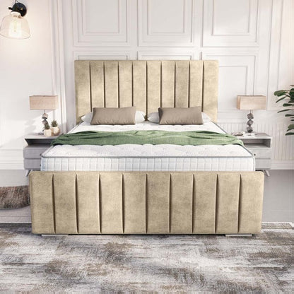 Lisbon Upholstered Bed - Almond Coniston