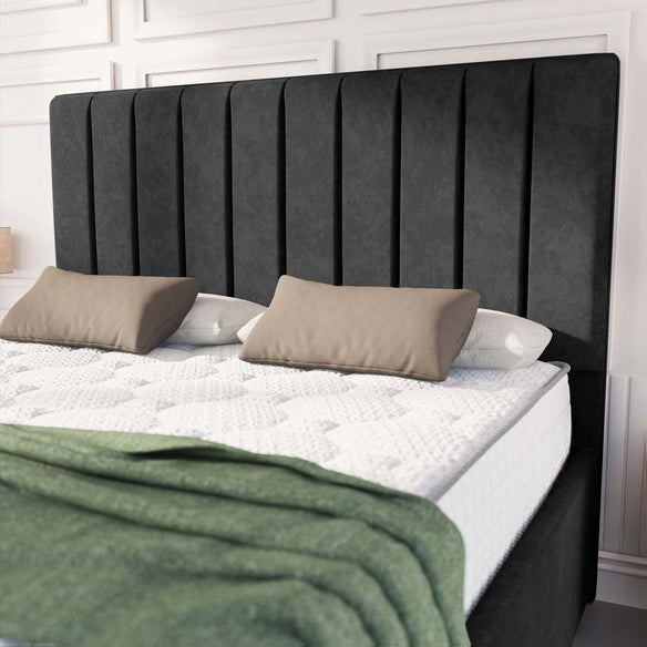 Lisbon Upholstered Bed - Black Naples