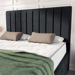 Lisbon Upholstered Bed - Black Plush Velvet