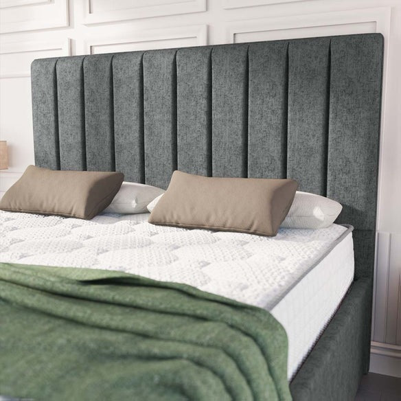 Lisbon Upholstered Bed - Charcoal Chenille