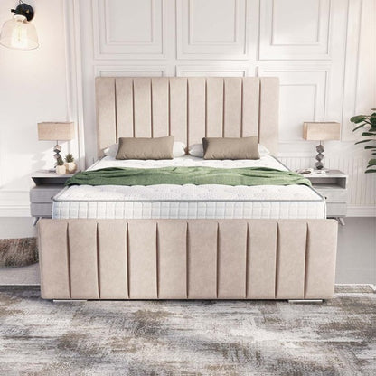 Lisbon Upholstered Bed - Cream Naples