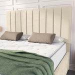 Lisbon Upholstered Bed - Cream Plush Velvet