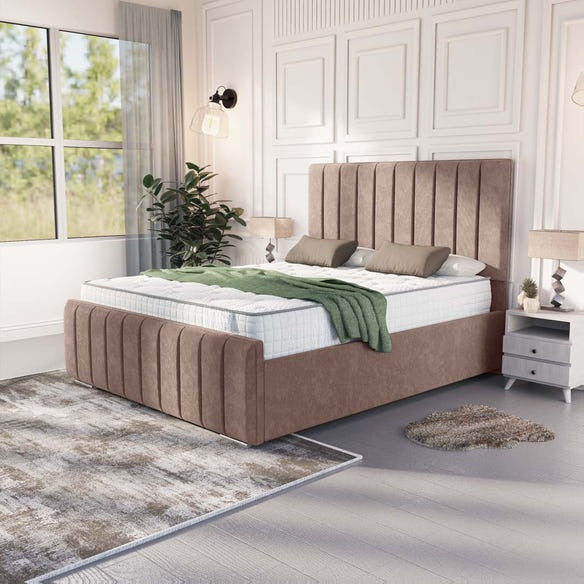 Lisbon Upholstered Bed - Mauve Naples