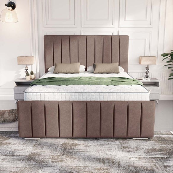 Lisbon Upholstered Bed - Mauve Naples