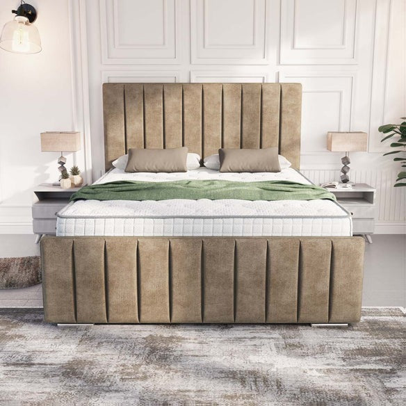 Lisbon Upholstered Bed - Mink Coniston