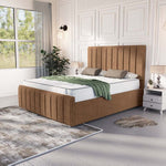 Lisbon Upholstered Bed - Mink Naples
