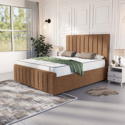 Lisbon Upholstered Bed - Mink Naples