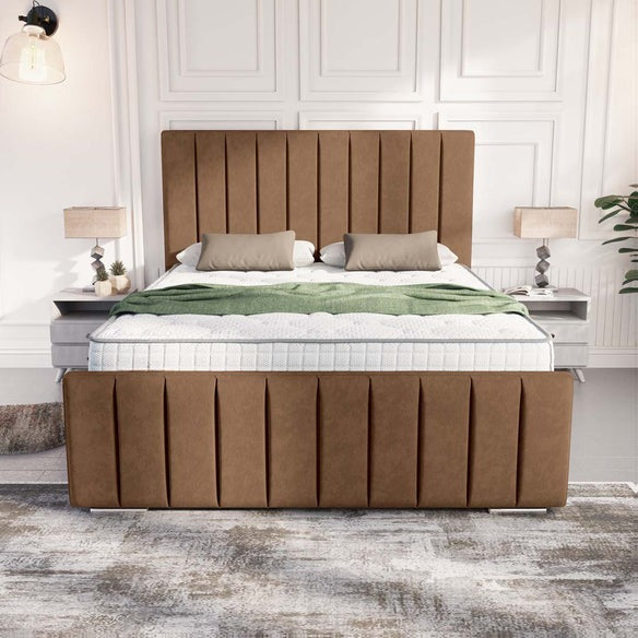 Lisbon Upholstered Bed - Mink Naples