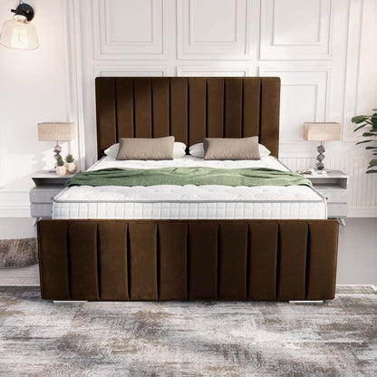 Lisbon Upholstered Bed - Mocca Plush Velvet