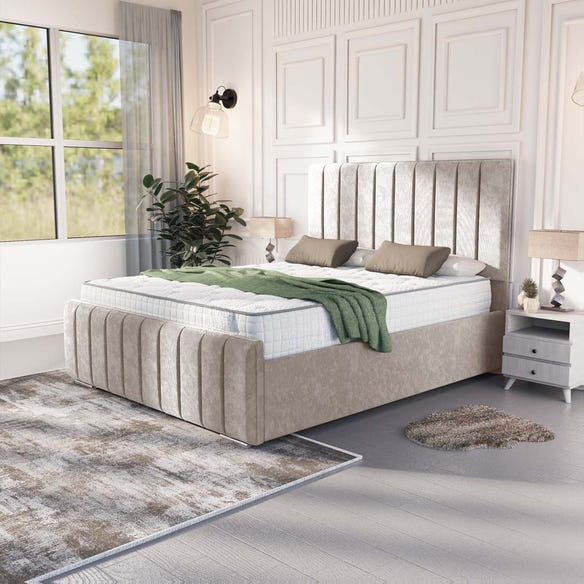Lisbon Upholstered Bed - Seal Grey Naples