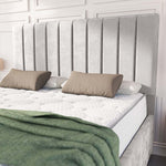 Lisbon Upholstered Bed - Silver Plush Velvet