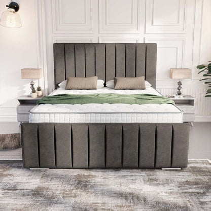 Lisbon Upholstered Bed - Slate Grey Naples