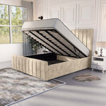 Lisbon Upholstered Ottoman Bed - Almond Coniston