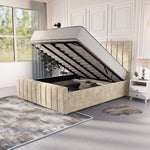 Lisbon Upholstered Ottoman Bed - Almond Coniston