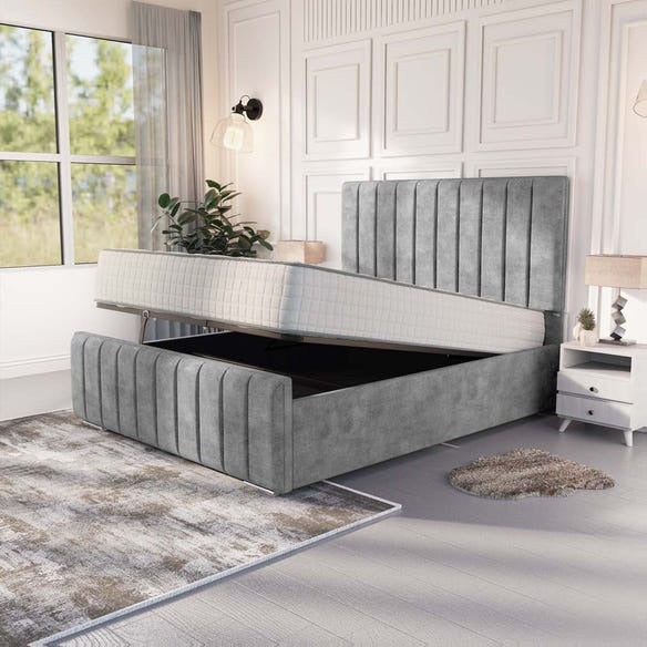 Lisbon Upholstered Ottoman Bed - Armour Coniston