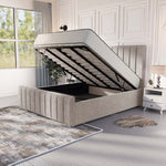 Lisbon Upholstered Ottoman Bed - Seal Grey Naples