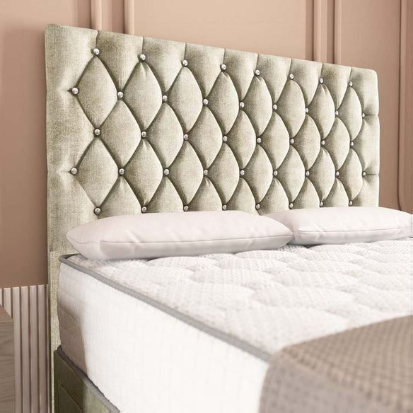 London Chesterfield Divan Bed - Almond Coniston