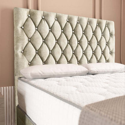 London Chesterfield Divan Bed - Almond Coniston